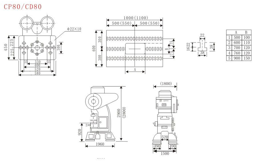 HW-press 80T C型三圓導柱沖床